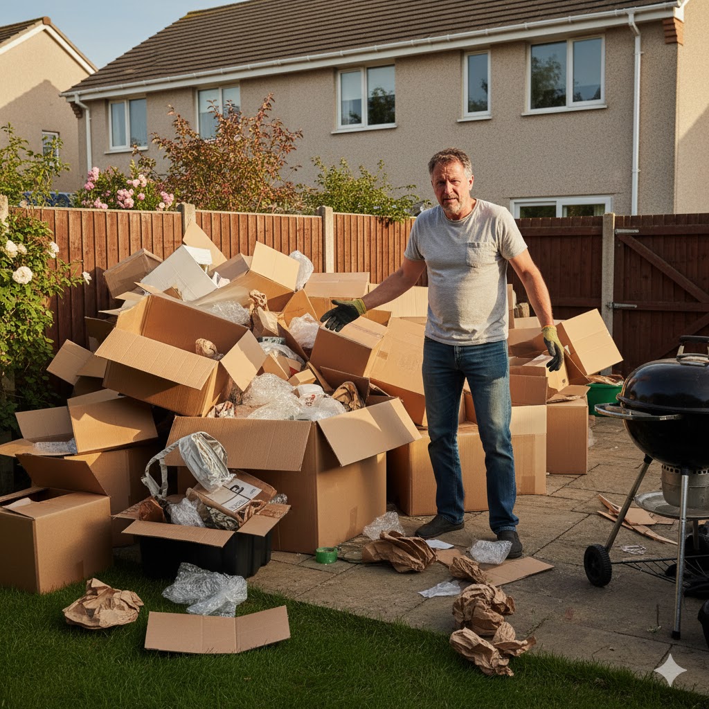 宜野湾市 不用品回収の現場(作業前の様子)