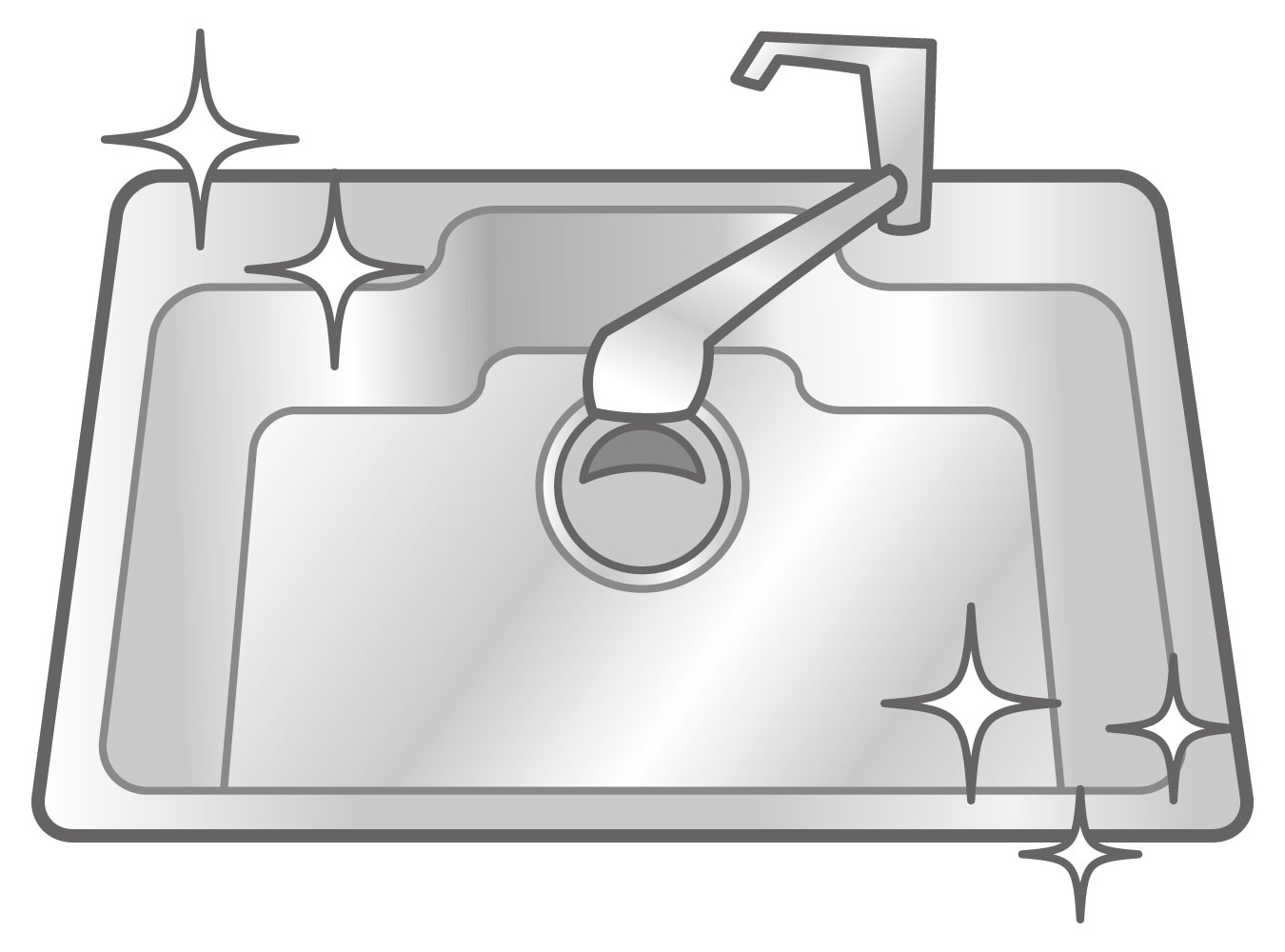 清潔なキッチンのイラスト